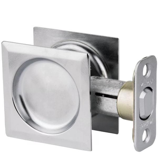 Kwikset: Square Pocket Door Lock / Passage / Satin Chrom